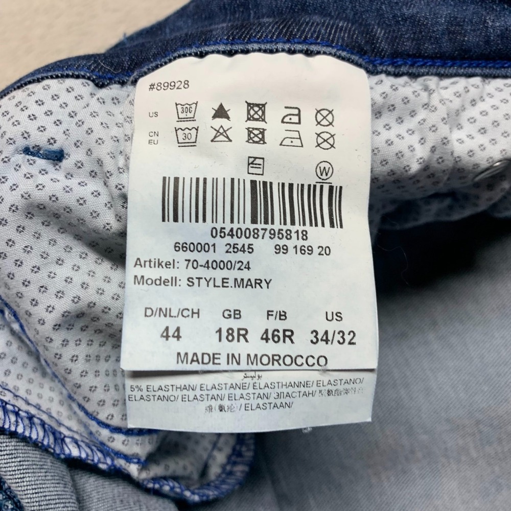 Brax Feel Good Blue Planet Mary Stretch Dark Wash Blue Jeans Womens 34 x 31 - Picture 4 of 8